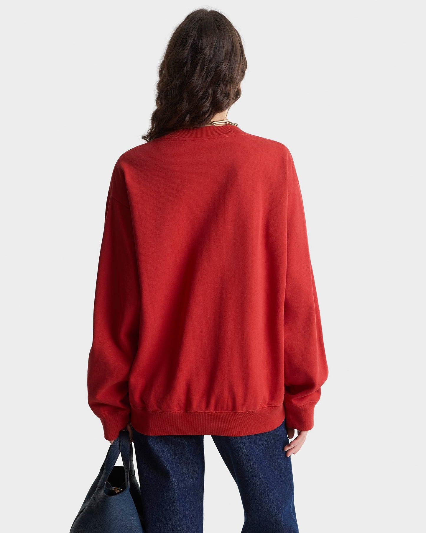 Sporty & Rich S&R Ivy Crewneck in Ruby