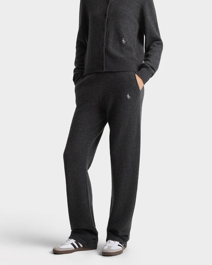 Sporty & Rich SRC Cashmere Trousers in Dark Grey