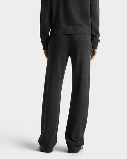 Sporty & Rich SRC Cashmere Trousers in Dark Grey