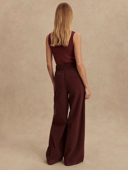 Varley Floris Wide Leg 29.5 in Decadent Chocolate