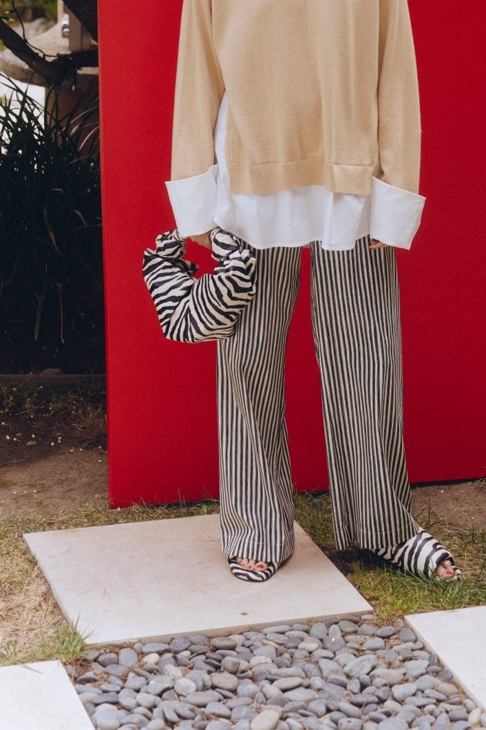 Simon Miller Lopsy Bag in Zebra Trip