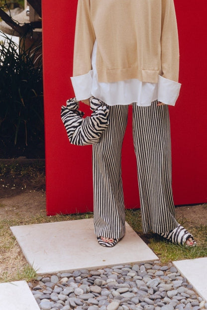 Simon Miller Lopsy Bag in Zebra Trip