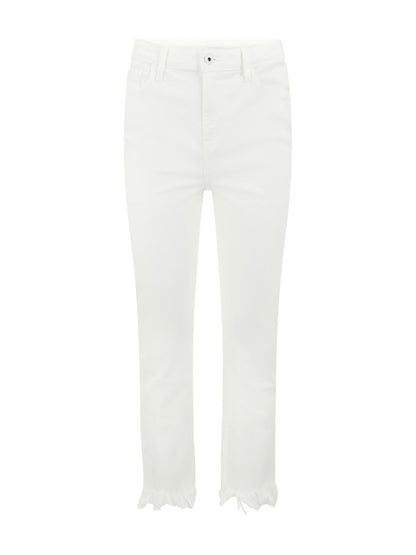 Simkhai River High-Rise Straight Jean in Distressed White