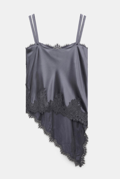 Dorothee Schumacher Sense of Shine Top in Dark Oyster