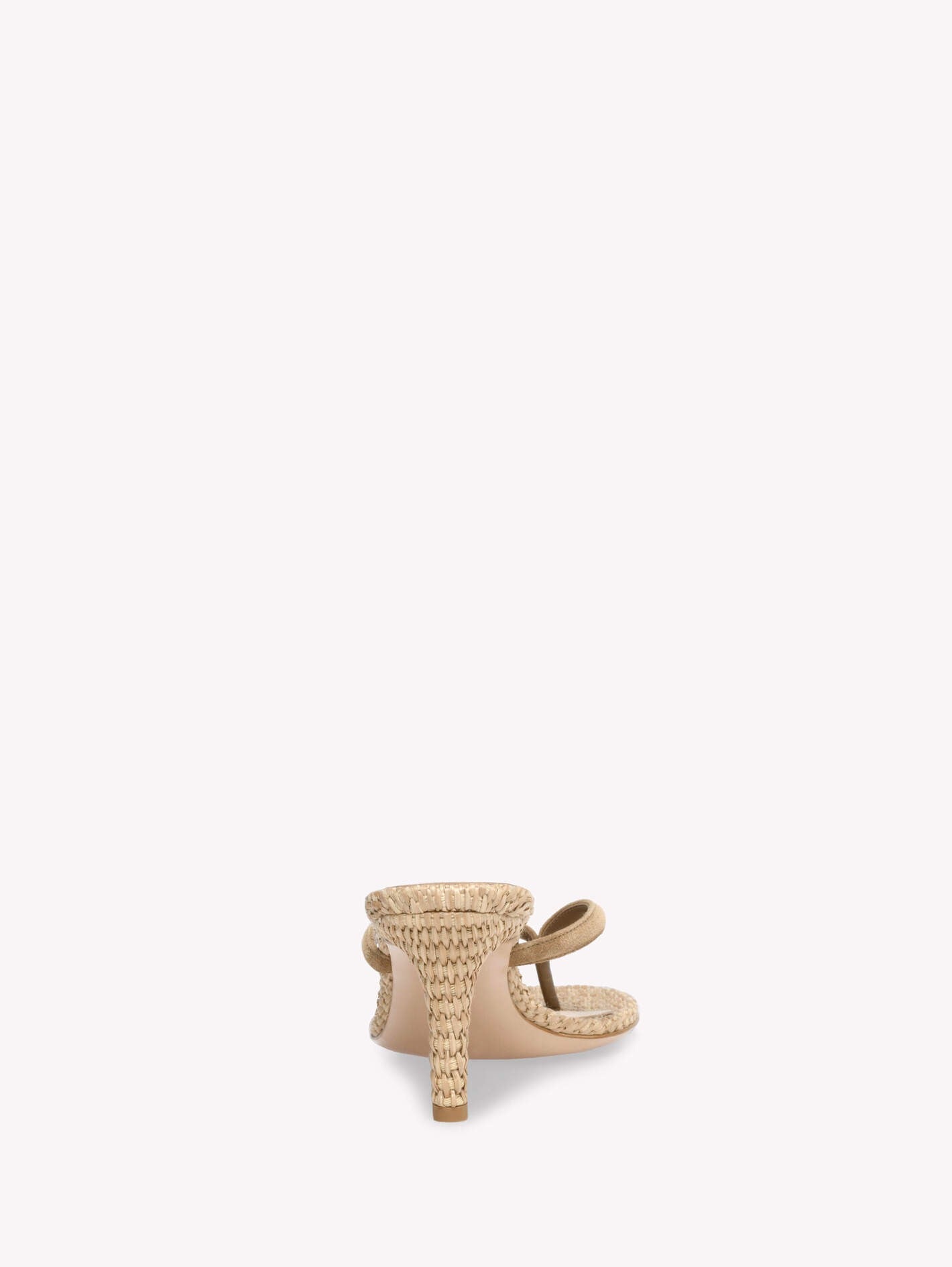 Gianvito Rossi Calypso Mules in Camel+Natural