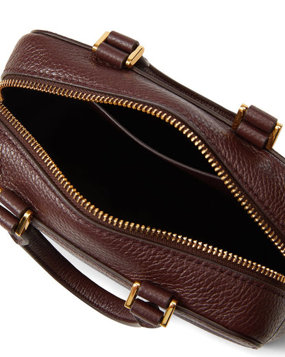 Veronica Beard Boxy Top-Handle Bag in Dark Raisin