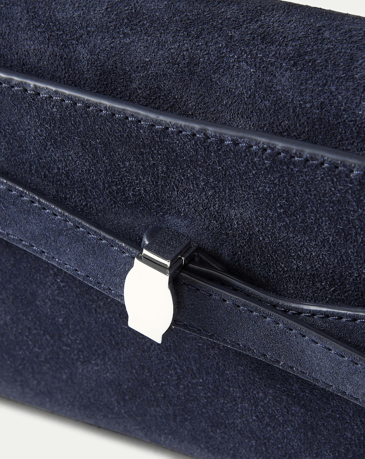 Veronica Beard Suede Dash Clutch in Navy