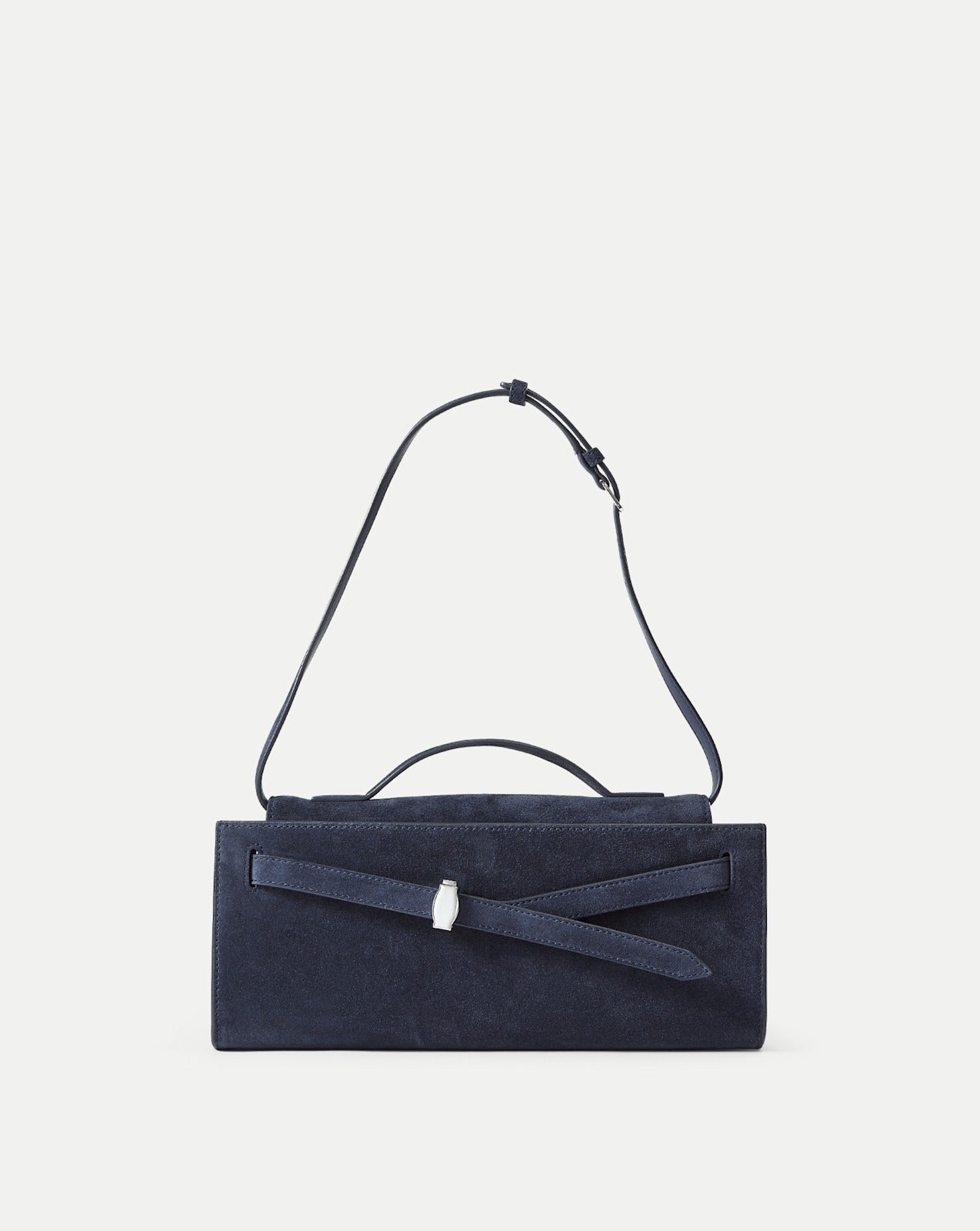 Veronica Beard Suede Dash Clutch in Navy