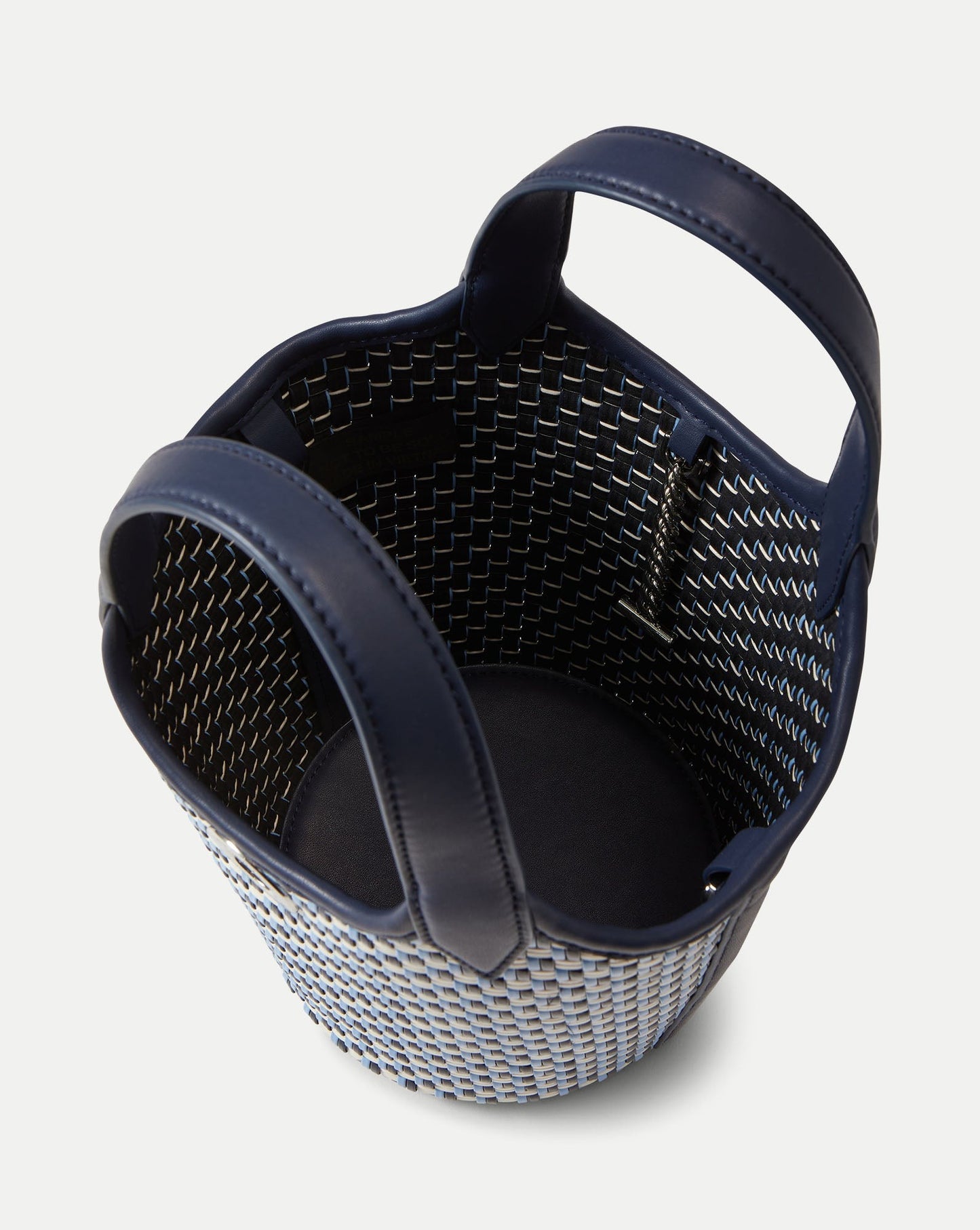 Veronica Beard Woven Anchor Bag in Navy Multi