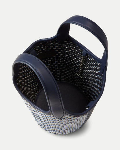 Veronica Beard Woven Anchor Bag in Navy Multi