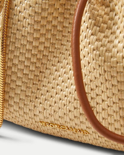 Veronica Beard Small Raffia Stash Bag