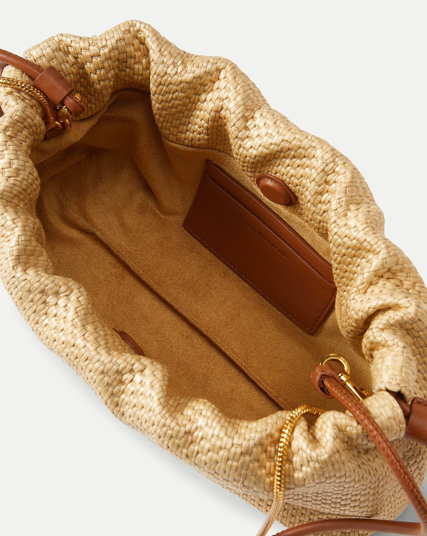 Veronica Beard Small Raffia Stash Bag