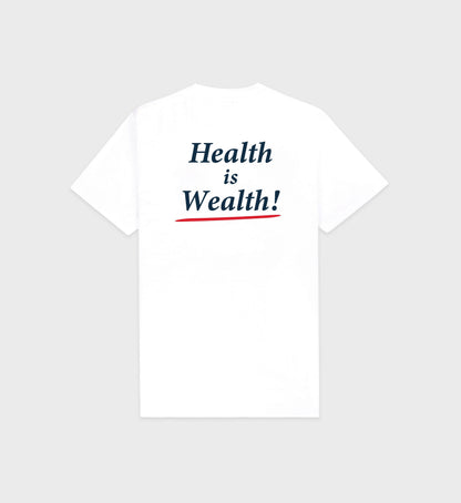 Sporty & Rich Health Is Wealth T-Shirt in White