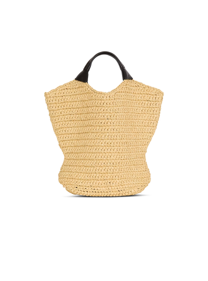 Balmain Mini Balmain Crochet Tote Bag in Beige