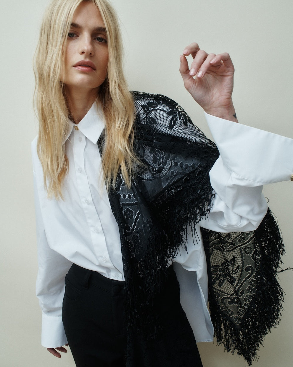 Hellessy Lowel Shirt in White/Black White