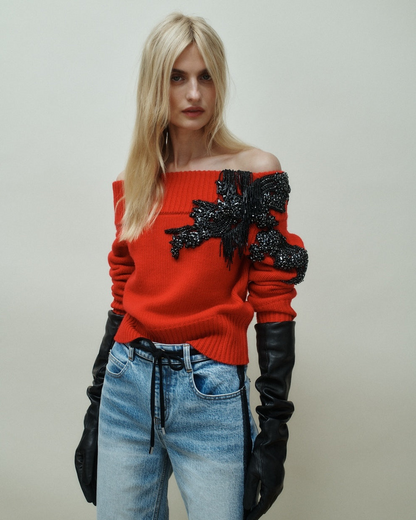 Hellessy Nolt Sweater in Rouge