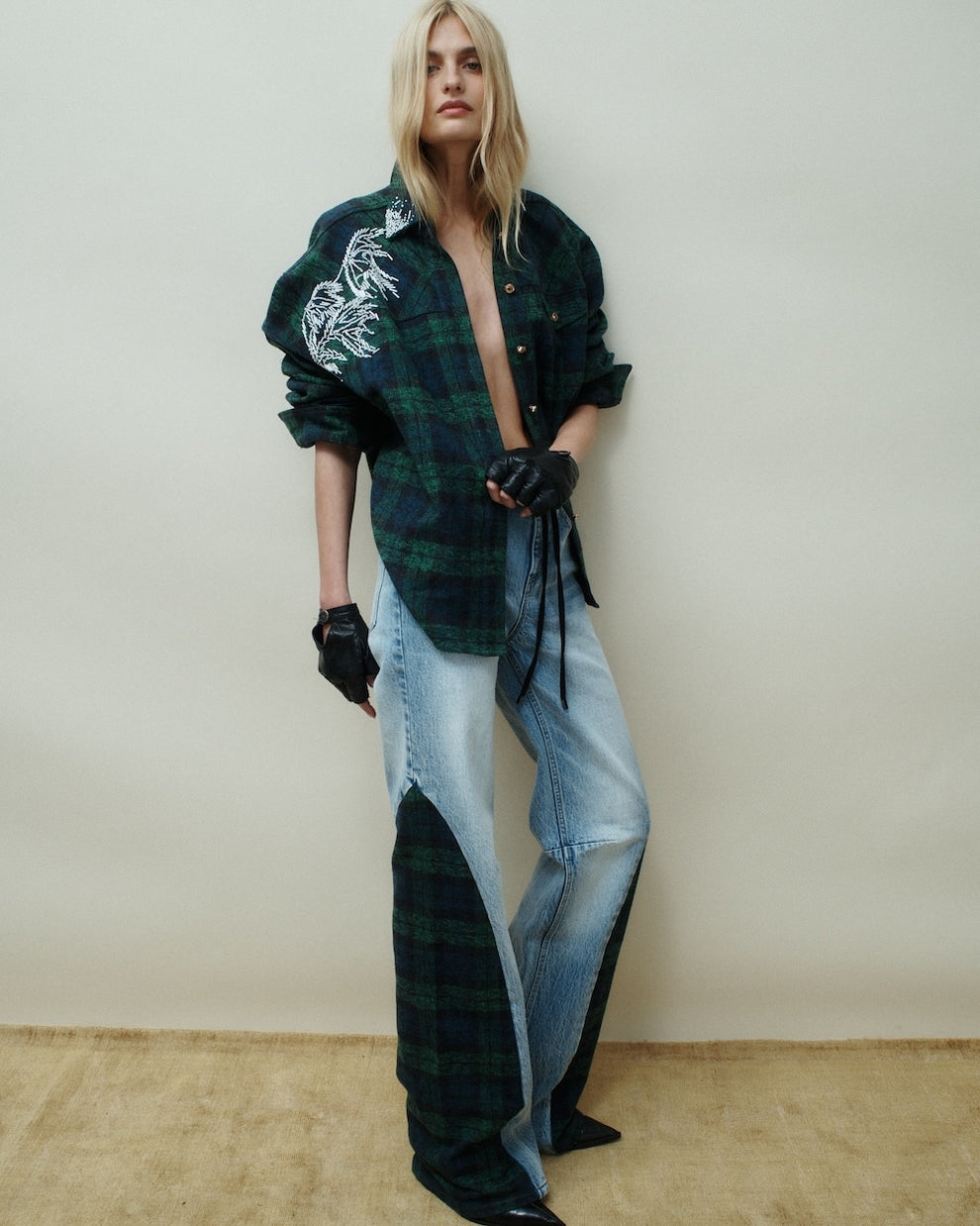 Hellessy Taytum Jean in Green Medium Wash