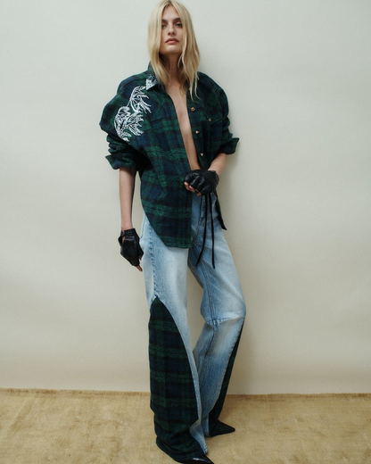Hellessy Taytum Jean in Green Medium Wash