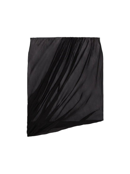 Helmut Lang Silk Bubble Skirt in Black