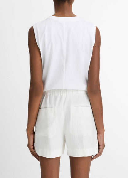 Vince Mid Rise Hemp Short in Off White