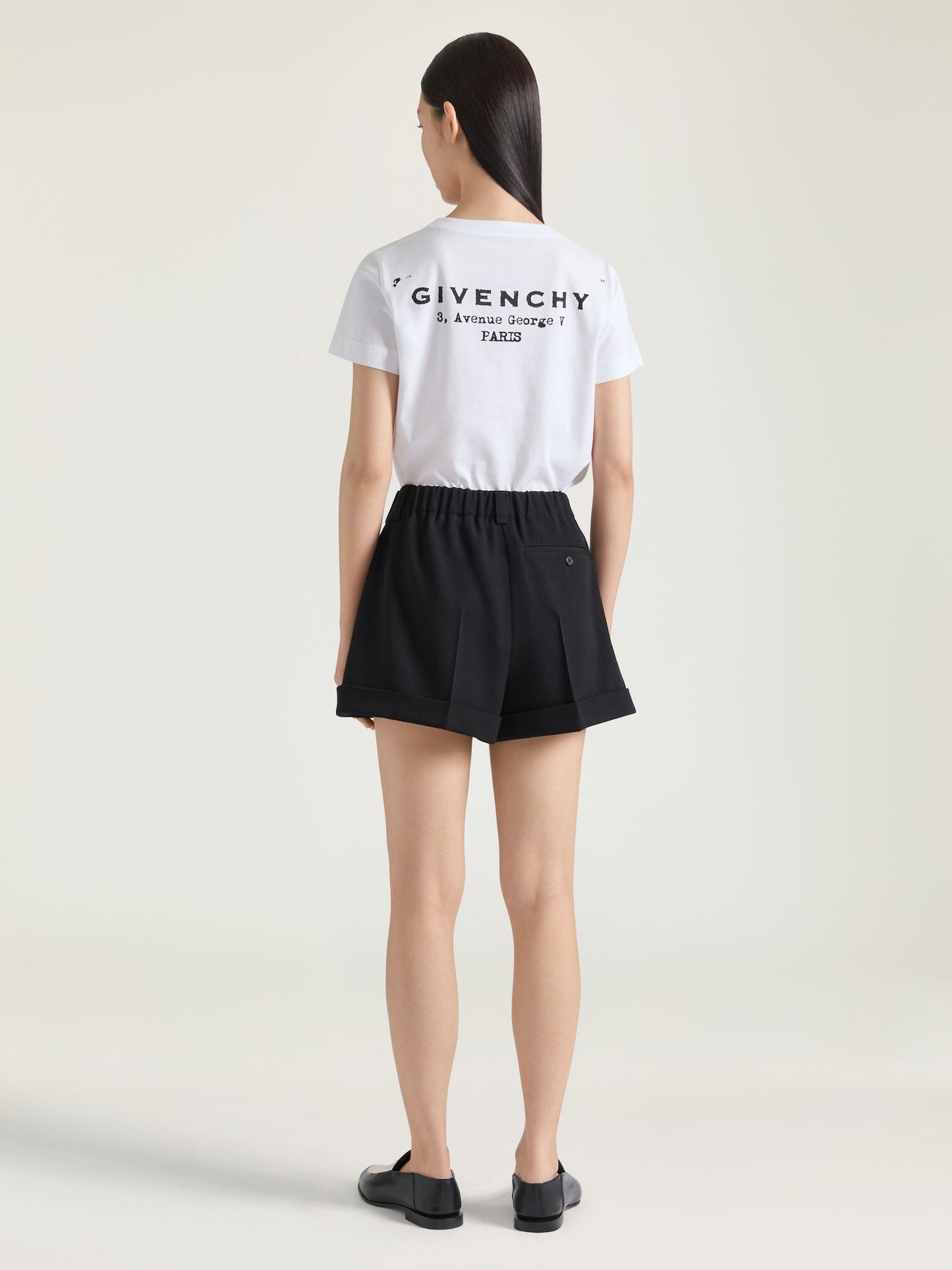 Givenchy Double Pleated Shorts in Black