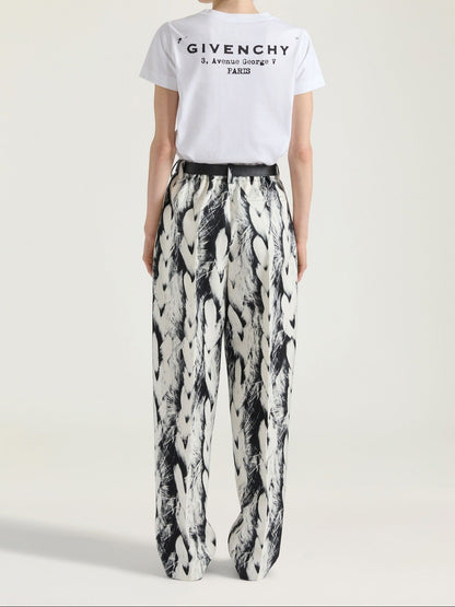 Givenchy T-Shirt in Cotton With Givenchy Stamp Print in White