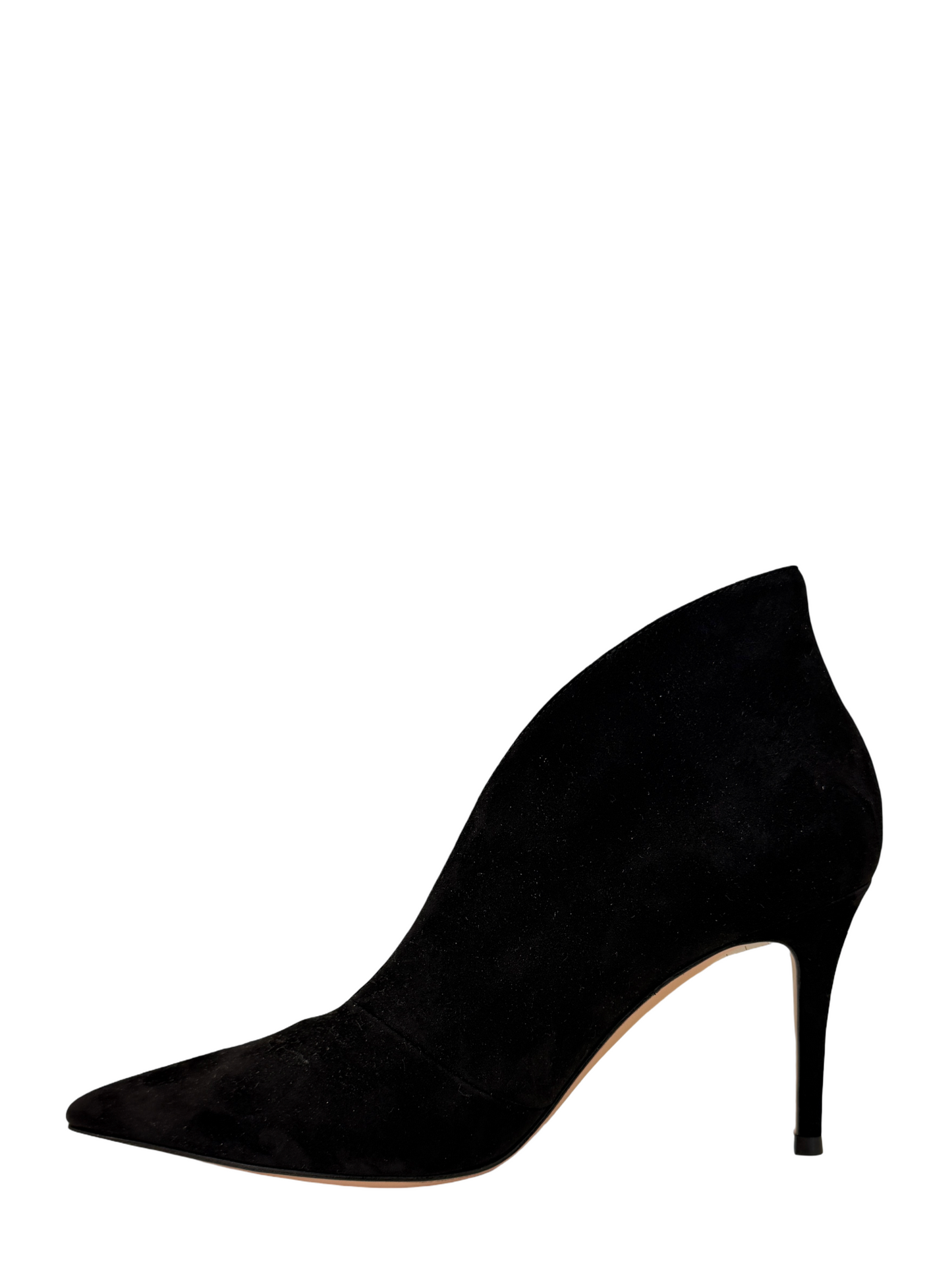 Gianvito Rossi Vania Camoscio Heels in Black
