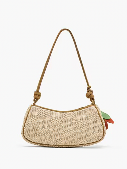 Marc Jacobs The Summer Woven Charm Shoulder Bag in Natural