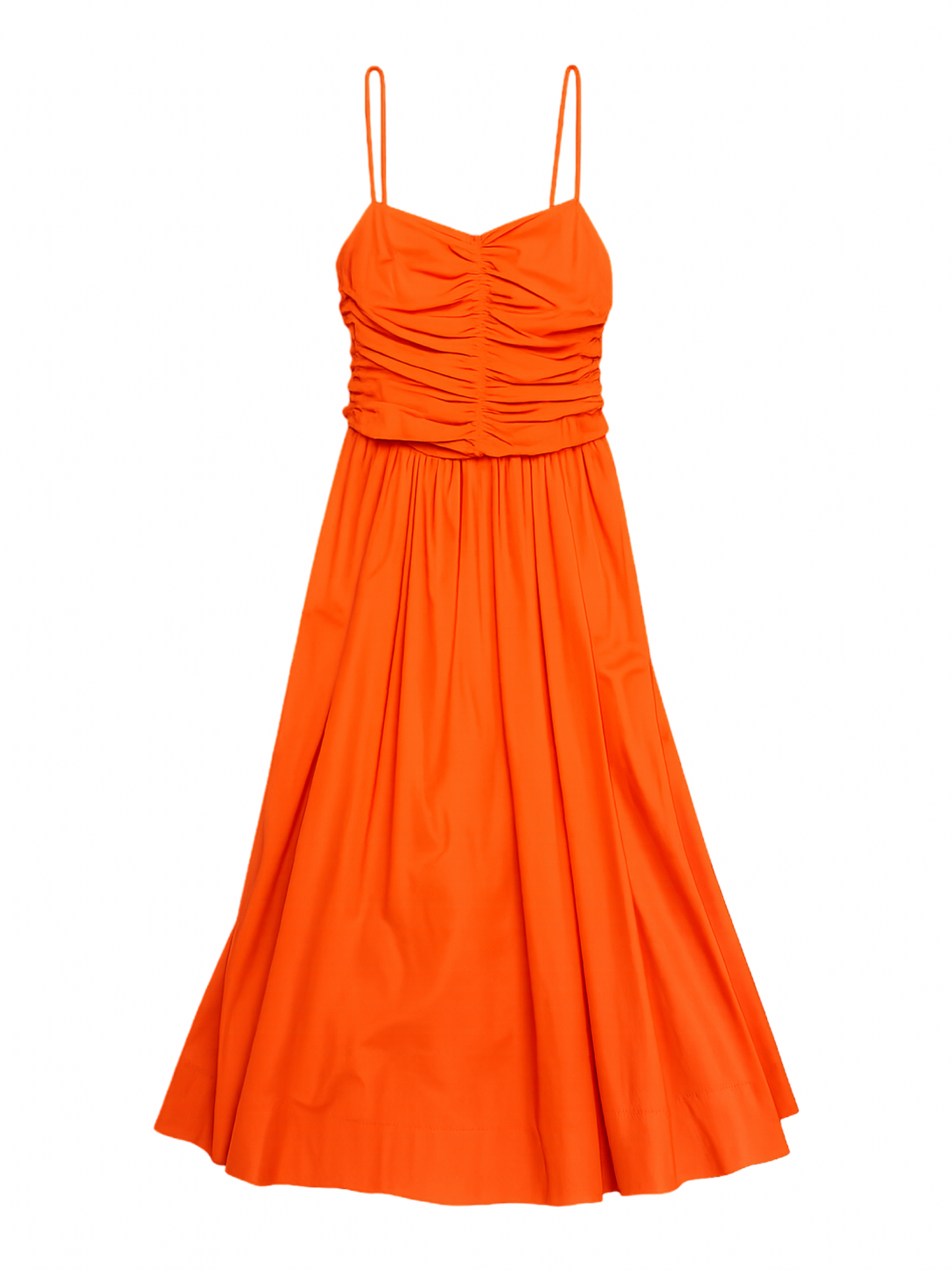 Marella Poplin Midi Sundress in Orange