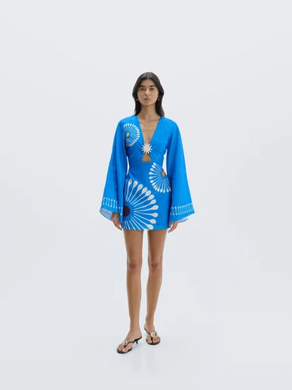 Cala de la Cruz Vera Dress in Fiori