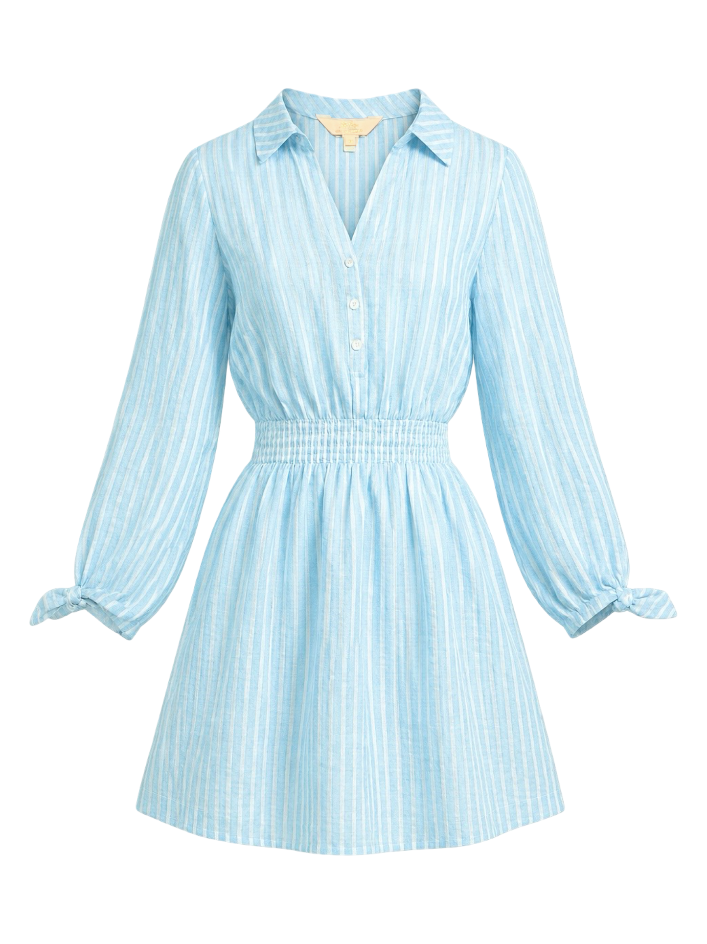 Lilly Pulitzer Abralynn Linen Shirtdress in Capri Blue St. Tropez Stripe