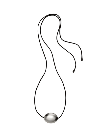 Annika Inez Silver Ellipse Large Necklace in Silver