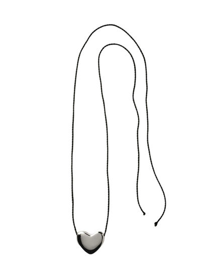 Annika Inez Heart Necklace in Silver
