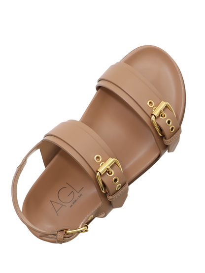 AGL Cristina Sandal in Cocoa