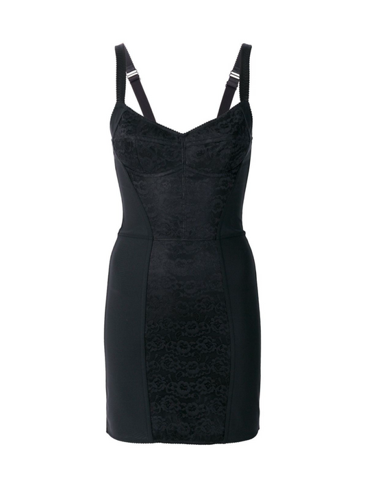 Dolce & Gabbana Corset-Style Slip Dress in Nero