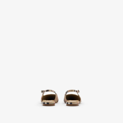 Burberry Check Dame Slingback Ballerinas