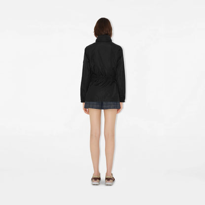 Burberry Short Nylon Parka in Black