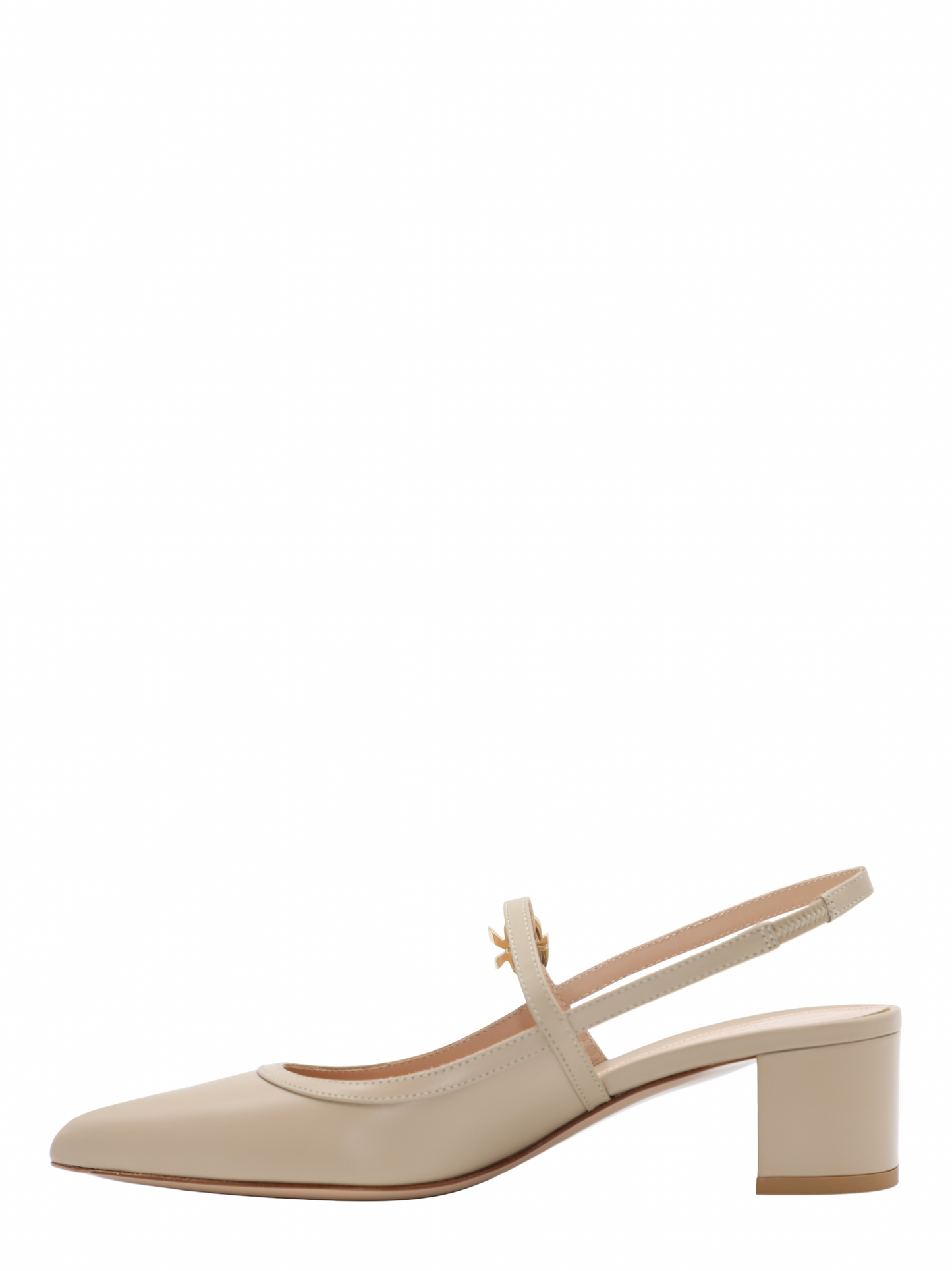 Gianvito Rossi Vitello Heel in Sand