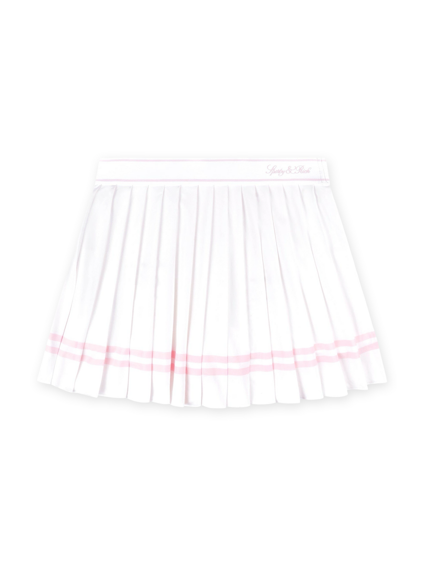 Sporty & Rich Vendome Script Pleated Skirt in White