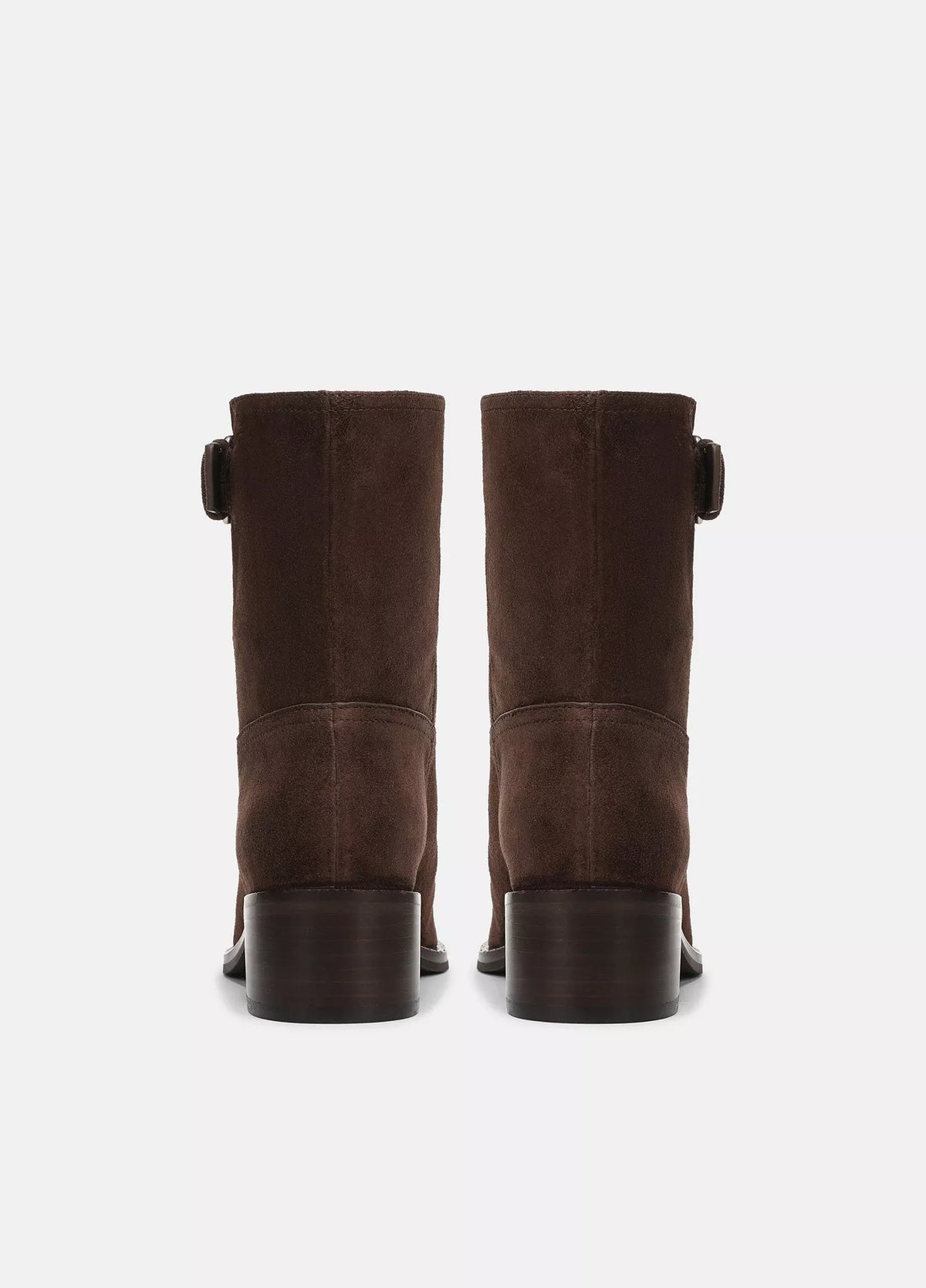 Vince London Suede Moto Boot in Cacoa Brown