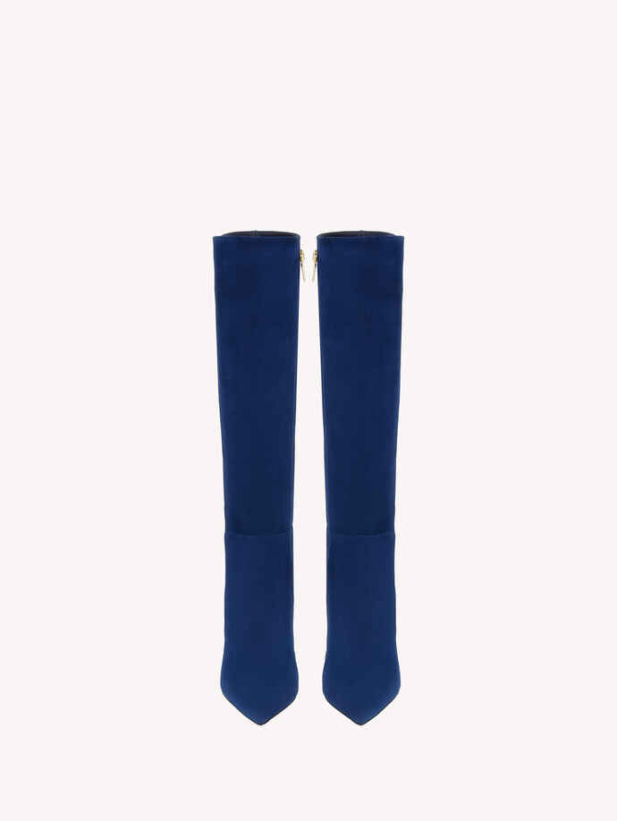 Gianvito Rossi Levy Boot in Blue Suede