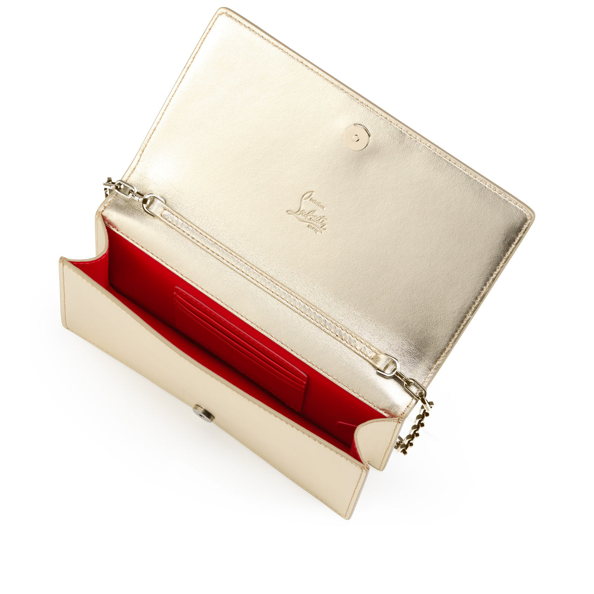 Christian Louboutin Bettina Clutch in Platine | In-Store Only