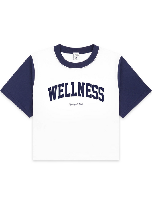 Sporty & Rich Wellness Ivy Cropped Tee in White