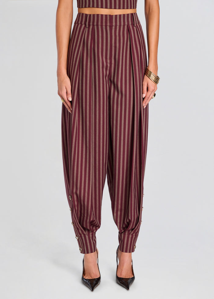 Retrofête Velora Pant in Cigar Pinstripe
