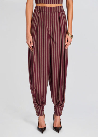 Retrofête Velora Pant in Cigar Pinstripe