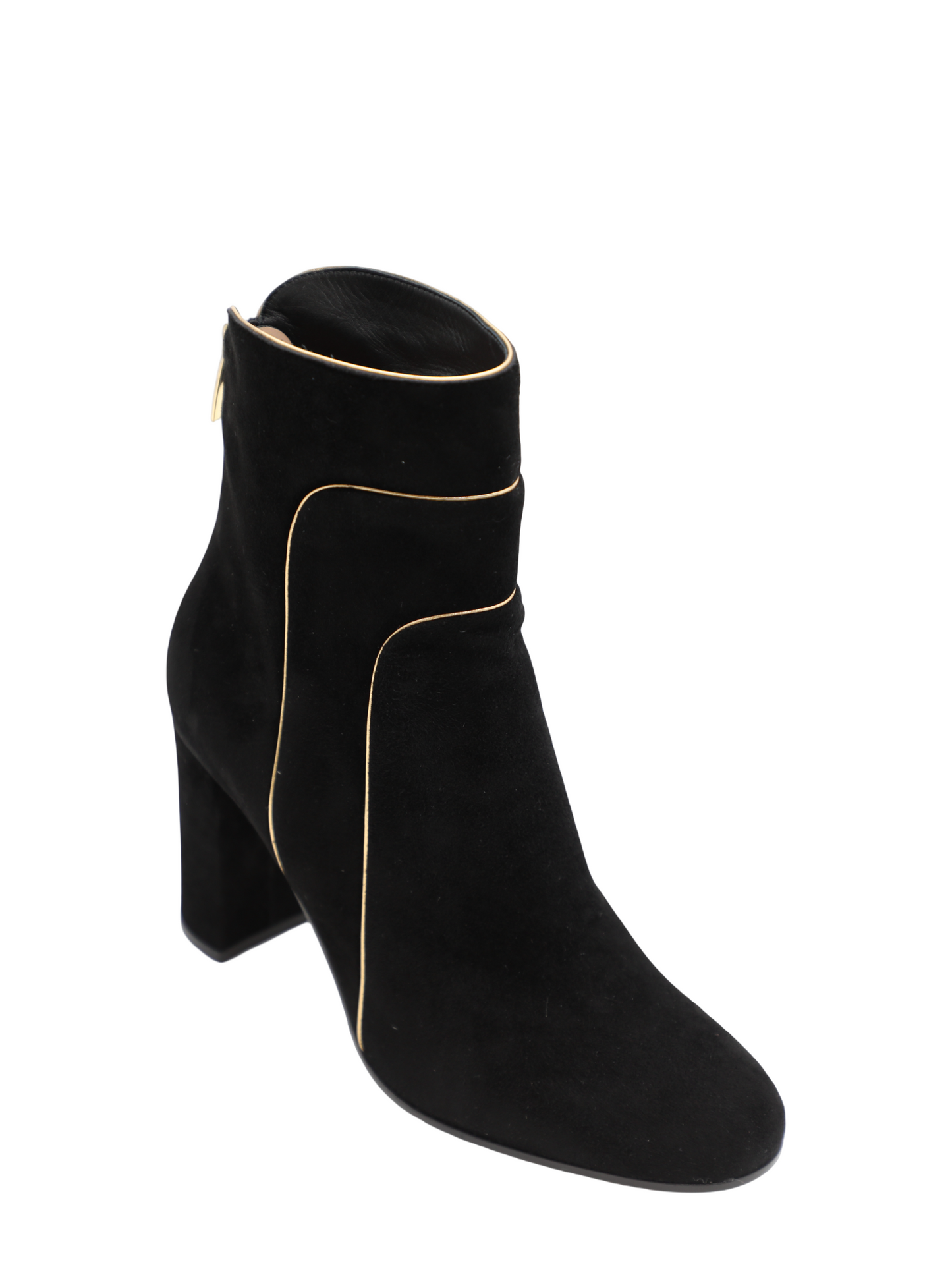 Gianvito Rossi Juliette Suede + Lamb Silk Boot in Black/Mekong