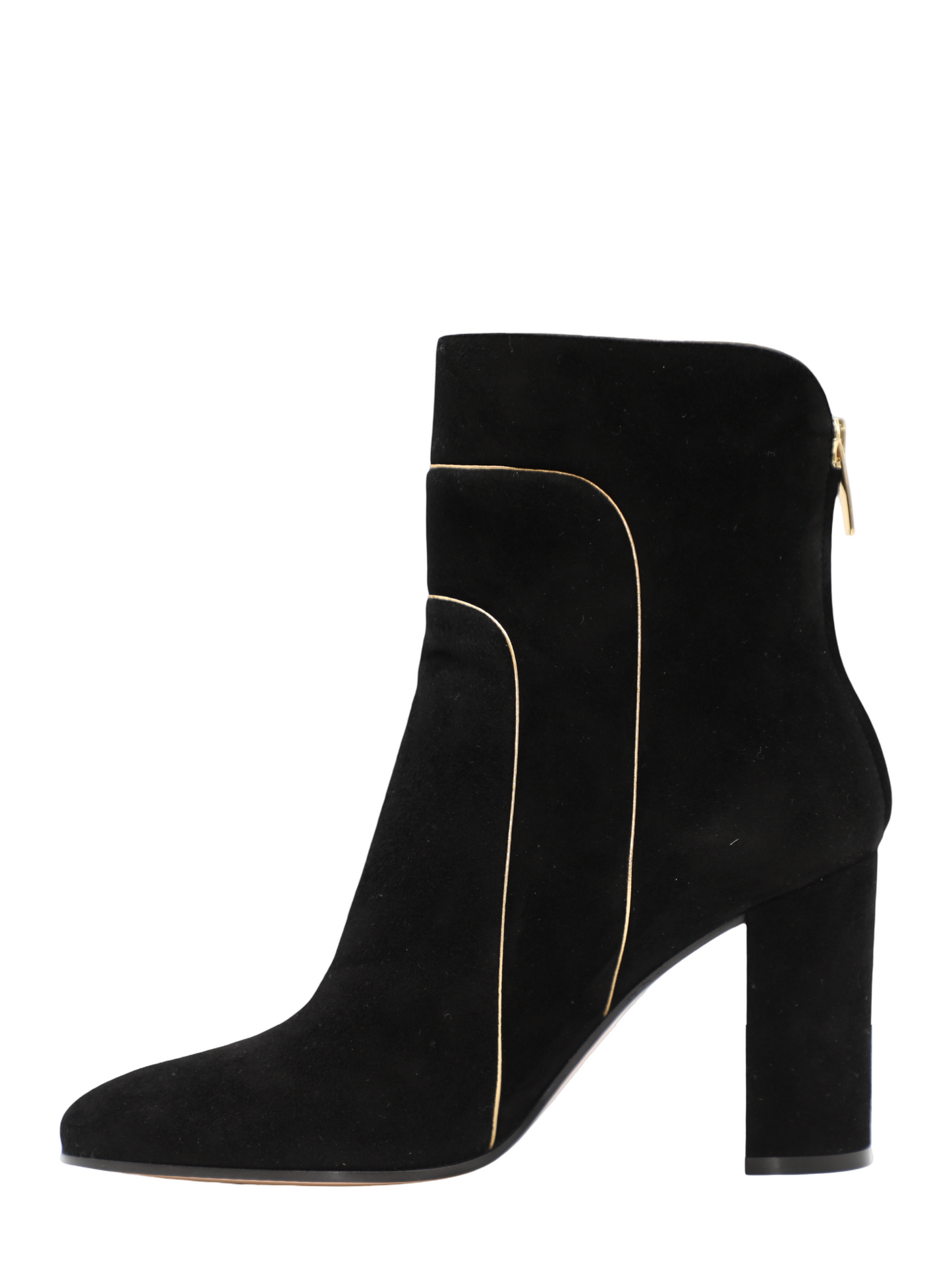 Gianvito Rossi Juliette Suede + Lamb Silk Boot in Black/Mekong