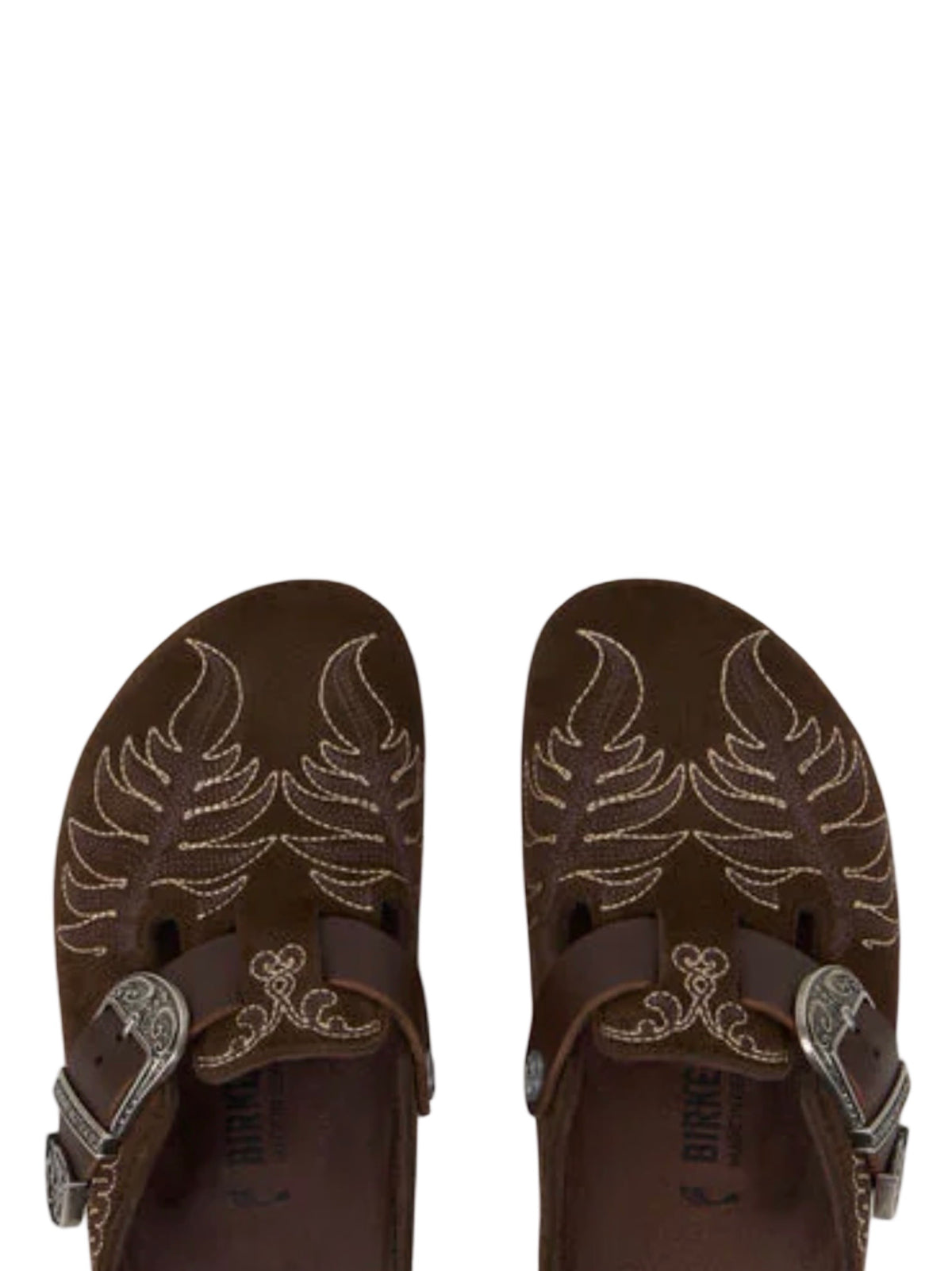 Birkenstock by Etro Embroidered Suede Boston Clog