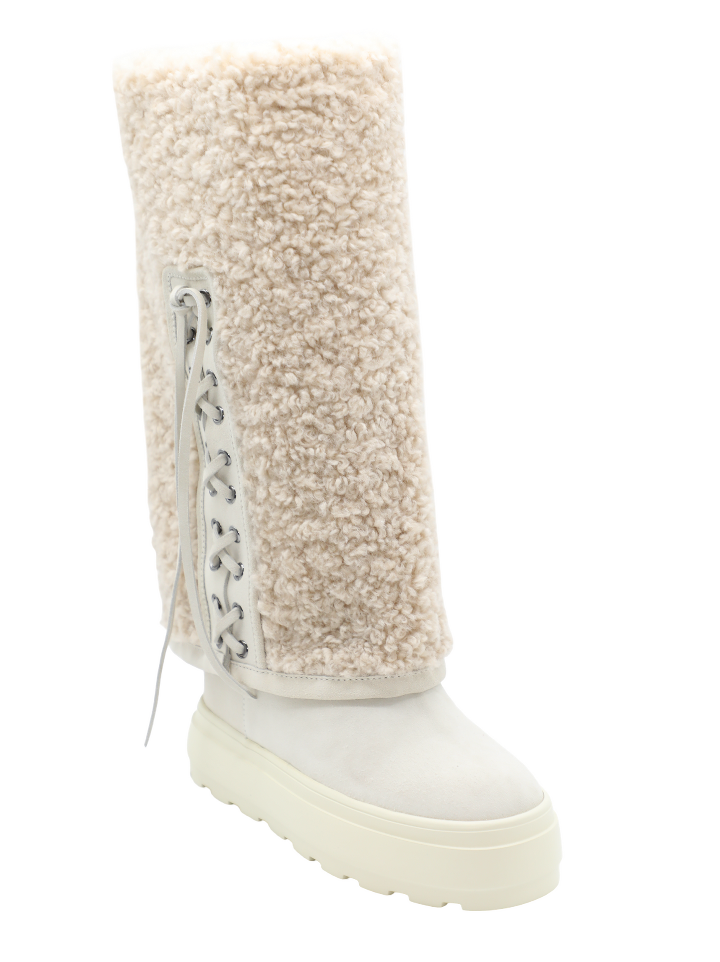 Casadei Double Face Apres Sky Boot in Yogurt Milk