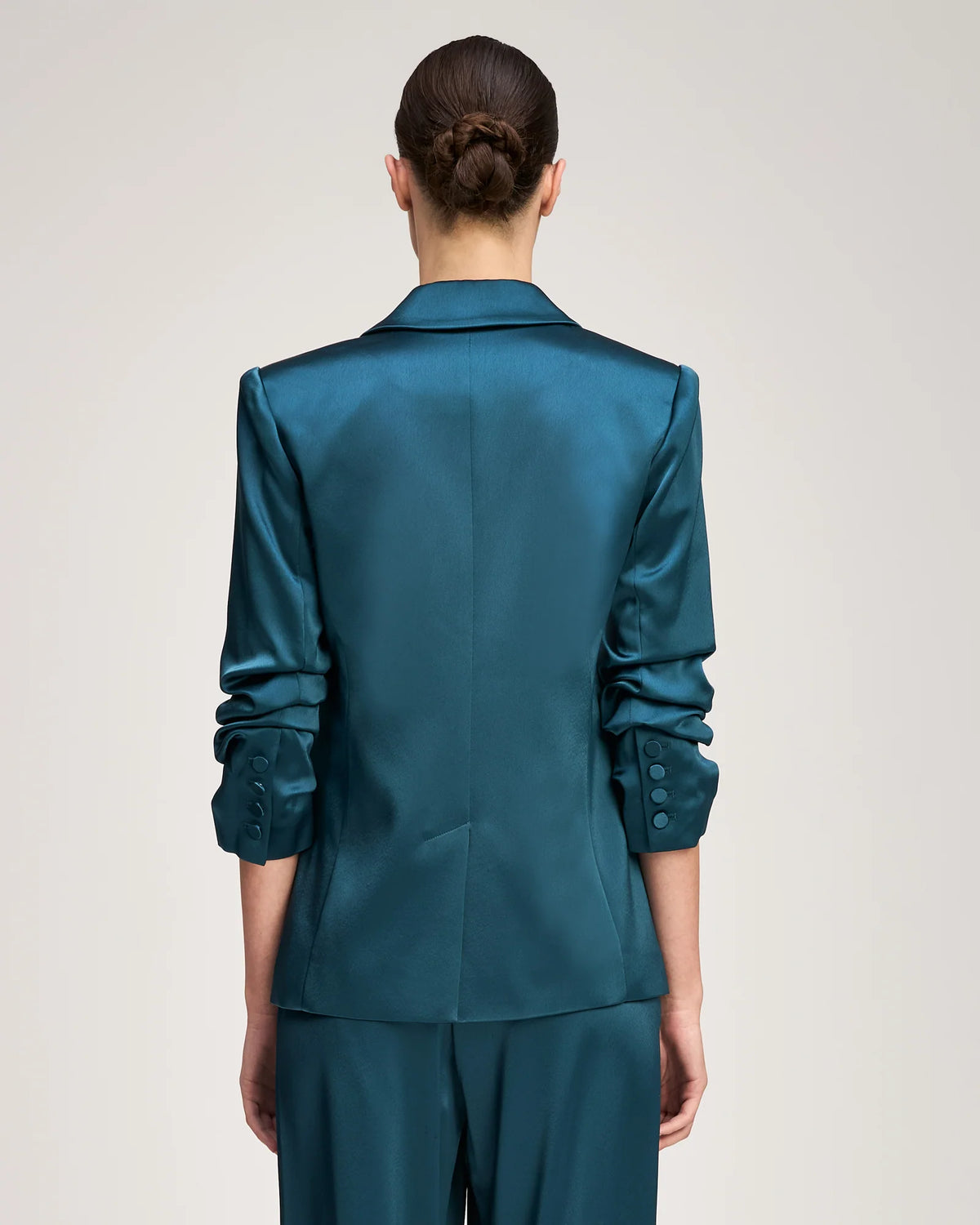 Cinq à Sept Satin Kylie Jacket in Stormwater